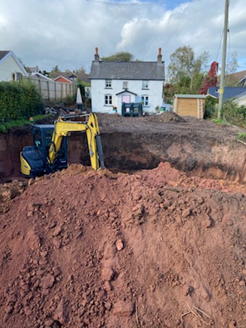 garden before being landscaped for car parking 